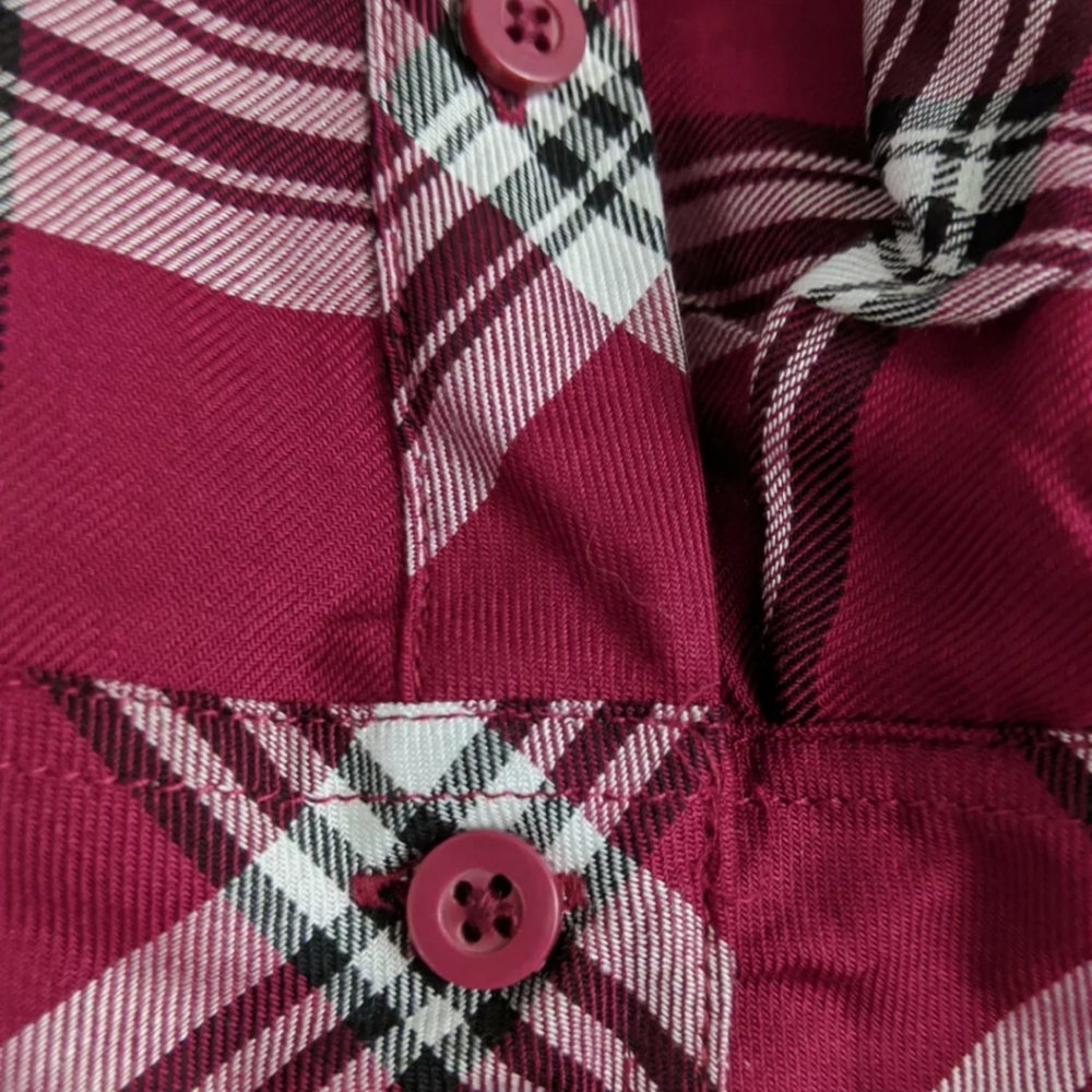 NWT Torrid Plaid Long Sleeve Blouse - Picture 3 of 6